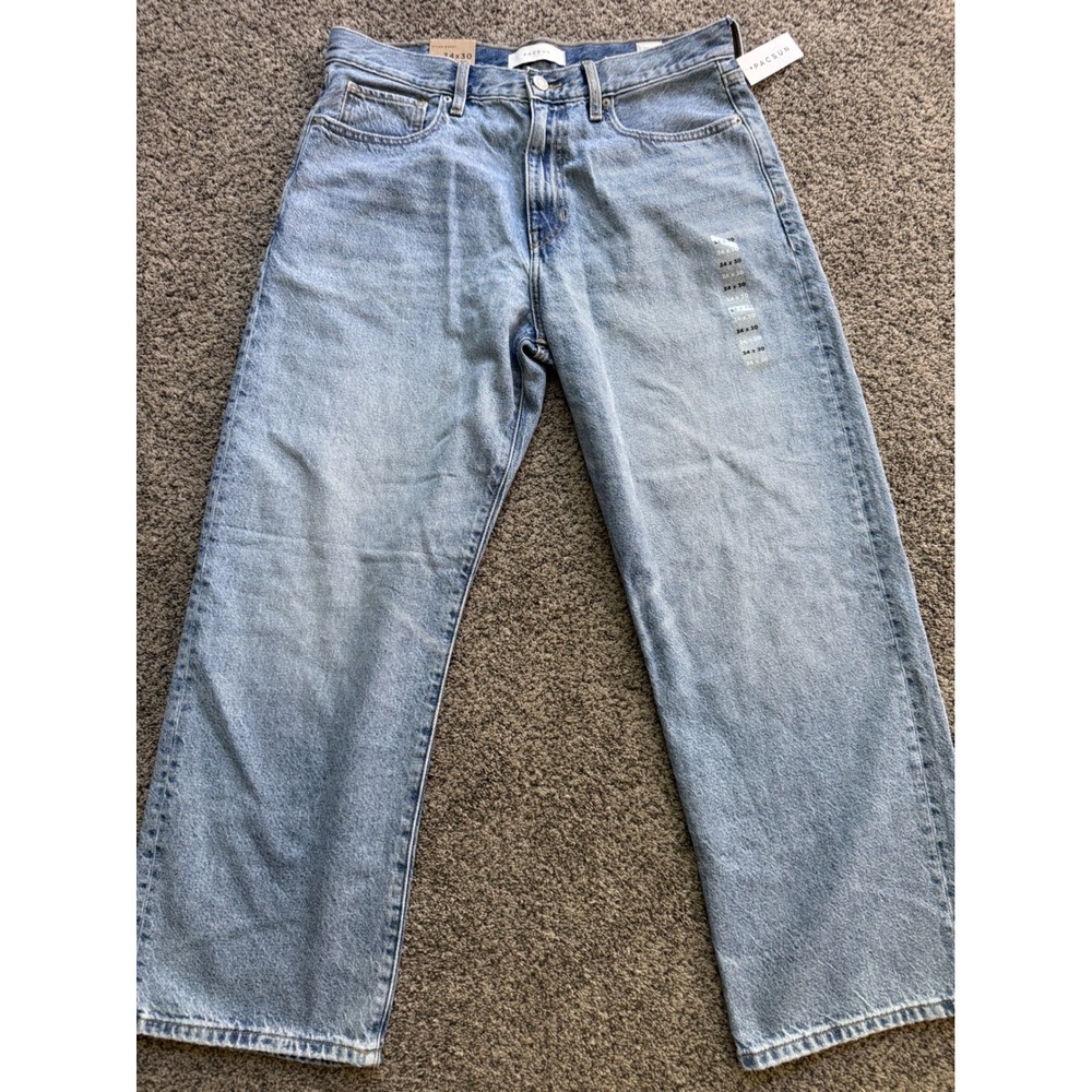 PacSun Dylan Baggy Light Wash Blue Denim Jeans Mens 34x30 131BT246025